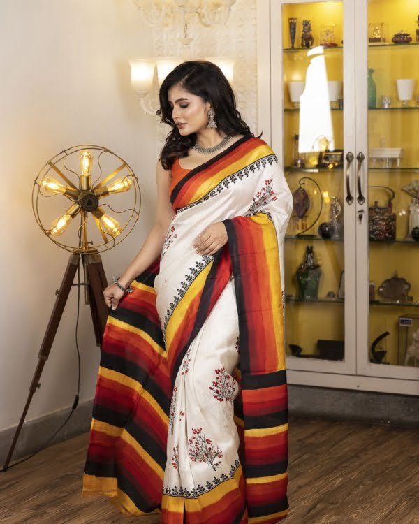 Nakshipar 3 Ply Murshidabad Silk Saree