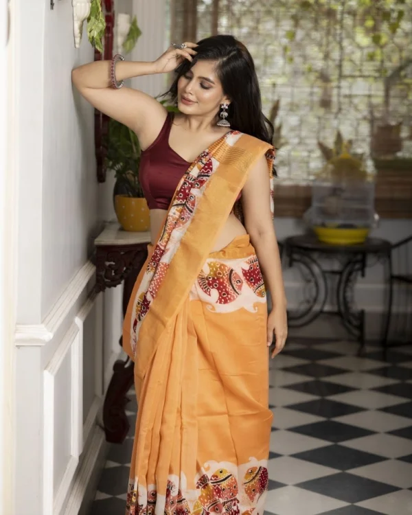 Nakshipar Chanderi Silk Saree