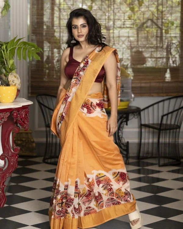 Nakshipar Chanderi Silk Saree