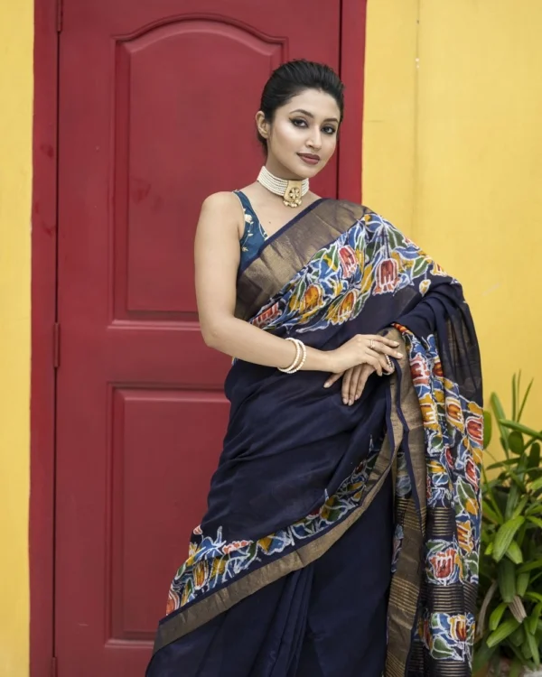 Nakshipar Chanderi silk Saree