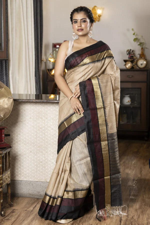 Nakshipar Tussar Saree