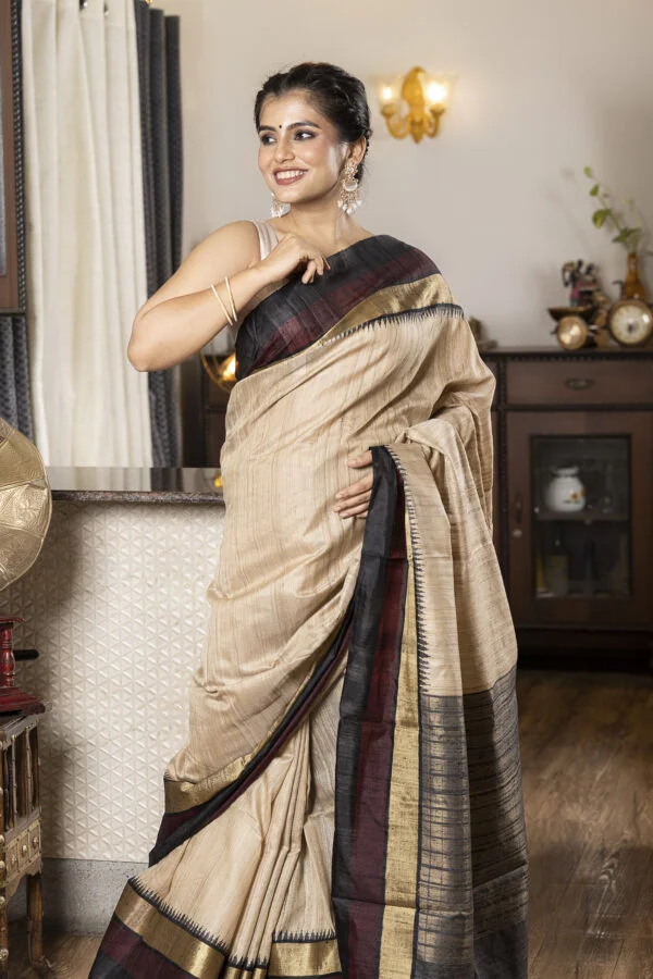 Nakshipar Tussar Saree