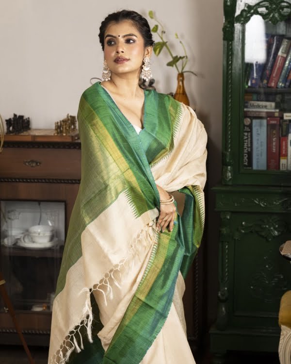 Nakshipar Tussar Saree