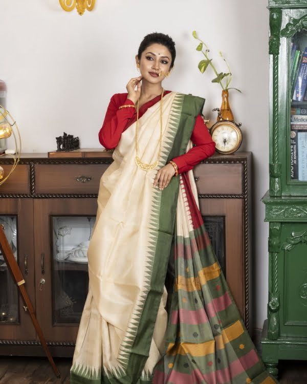 Nakshipar Tussar Saree