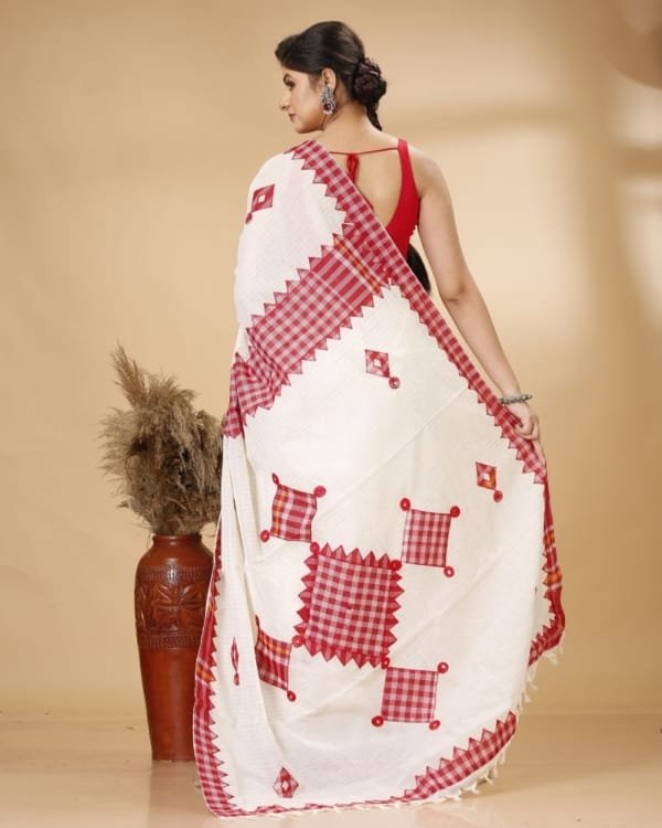 Gamcha Applique Saree