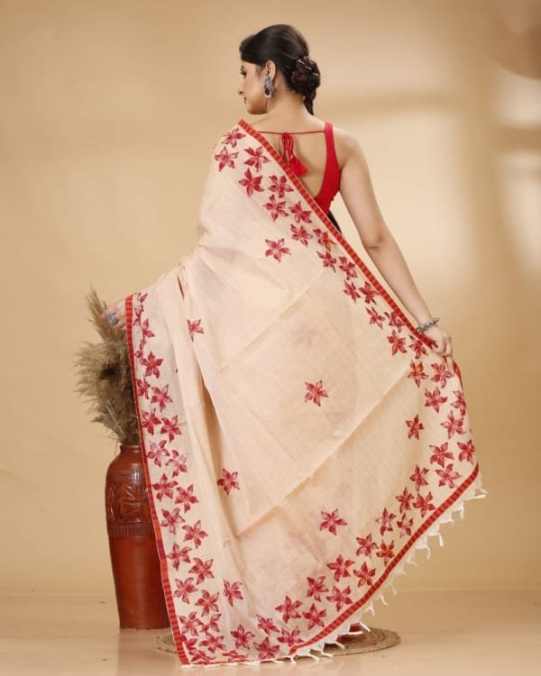 Gamcha Applique Saree