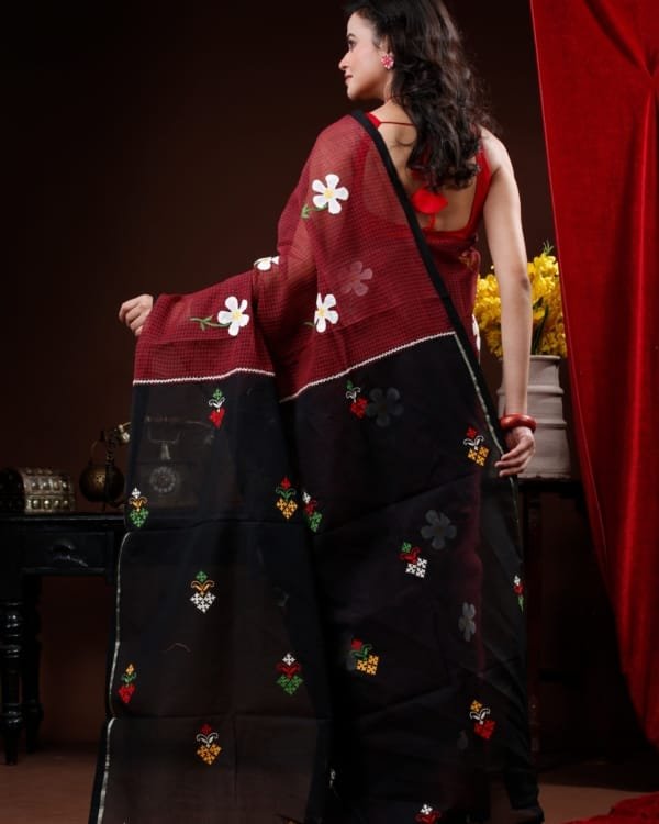 Nakshipar Cotton Mix and Match Saree