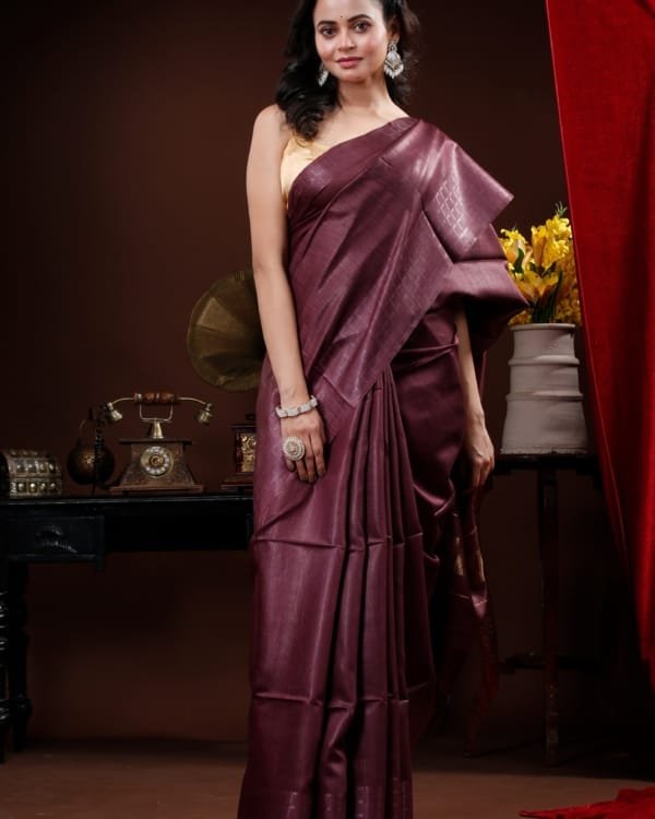 Nakshipar Muga Tussar saree