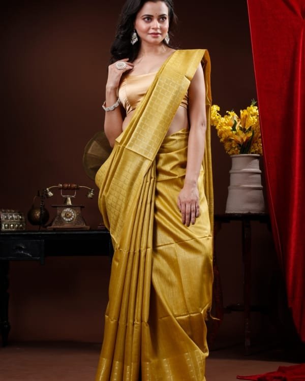 Nakshipar Muga Tussar saree