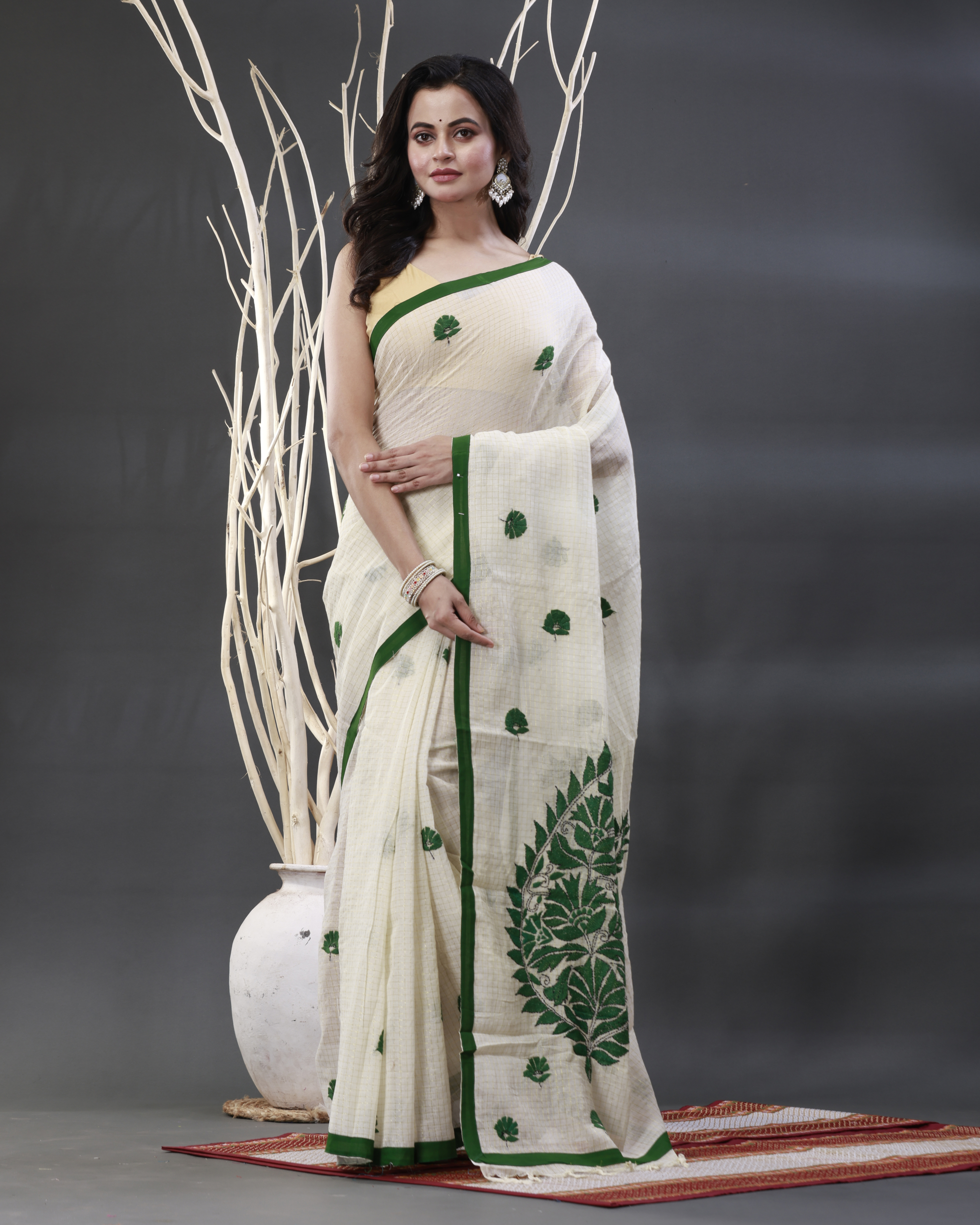 Cotton Kantha Saree