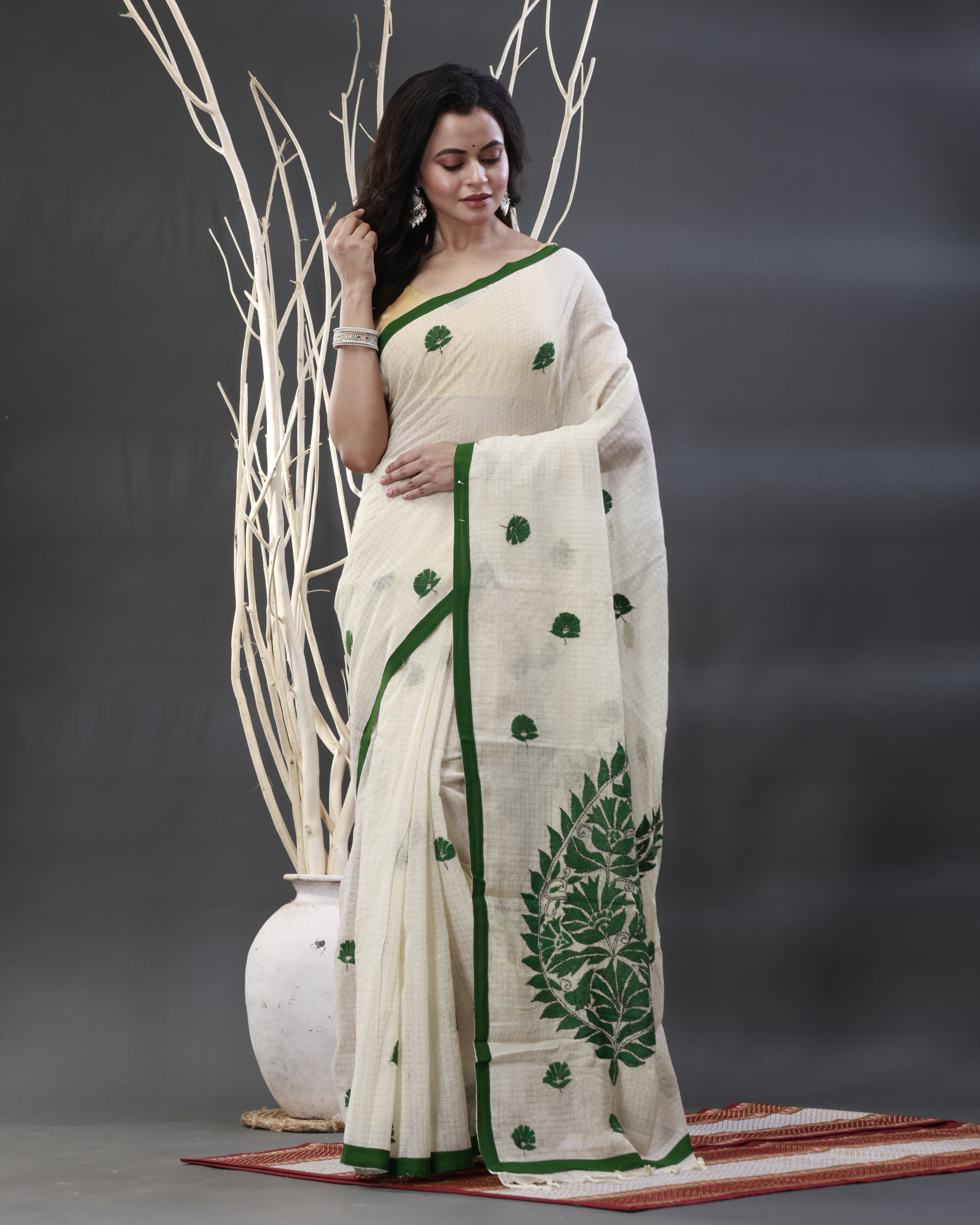 Cotton Kantha Saree