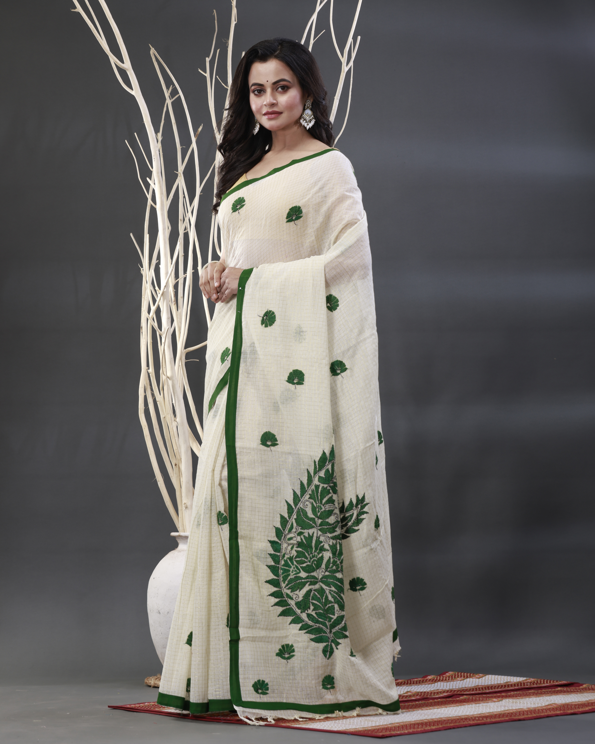 Cotton Kantha Saree