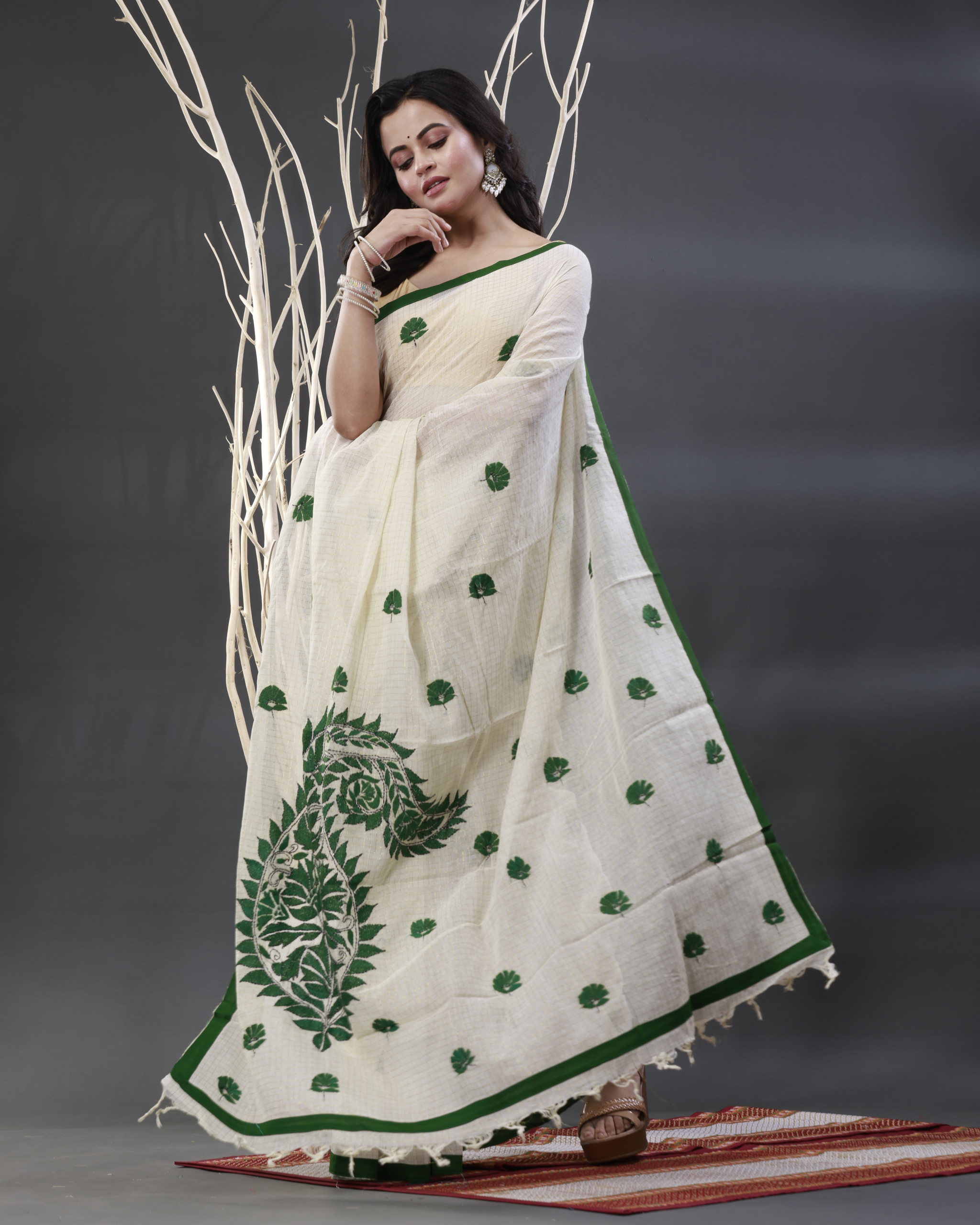 Cotton Kantha Saree