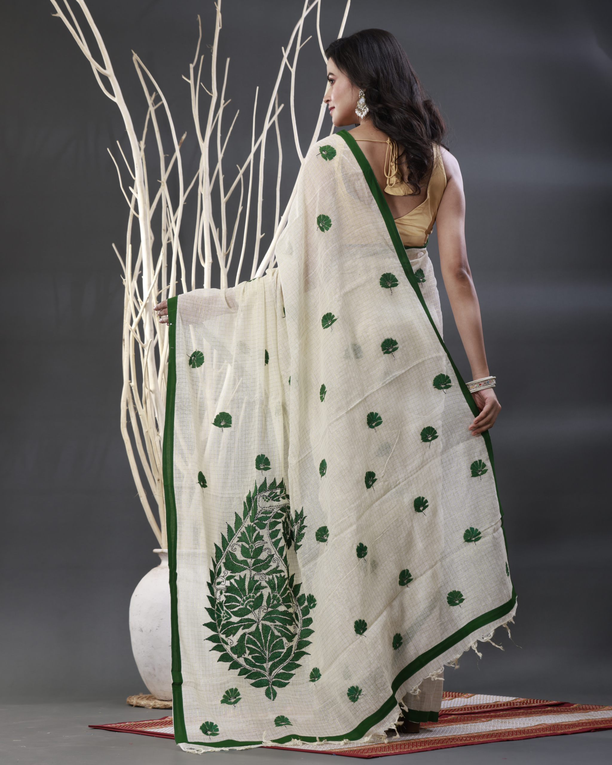 Cotton Kantha Saree