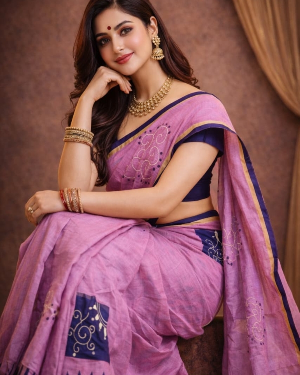 printed-cotton-kantha-embroidery-saree